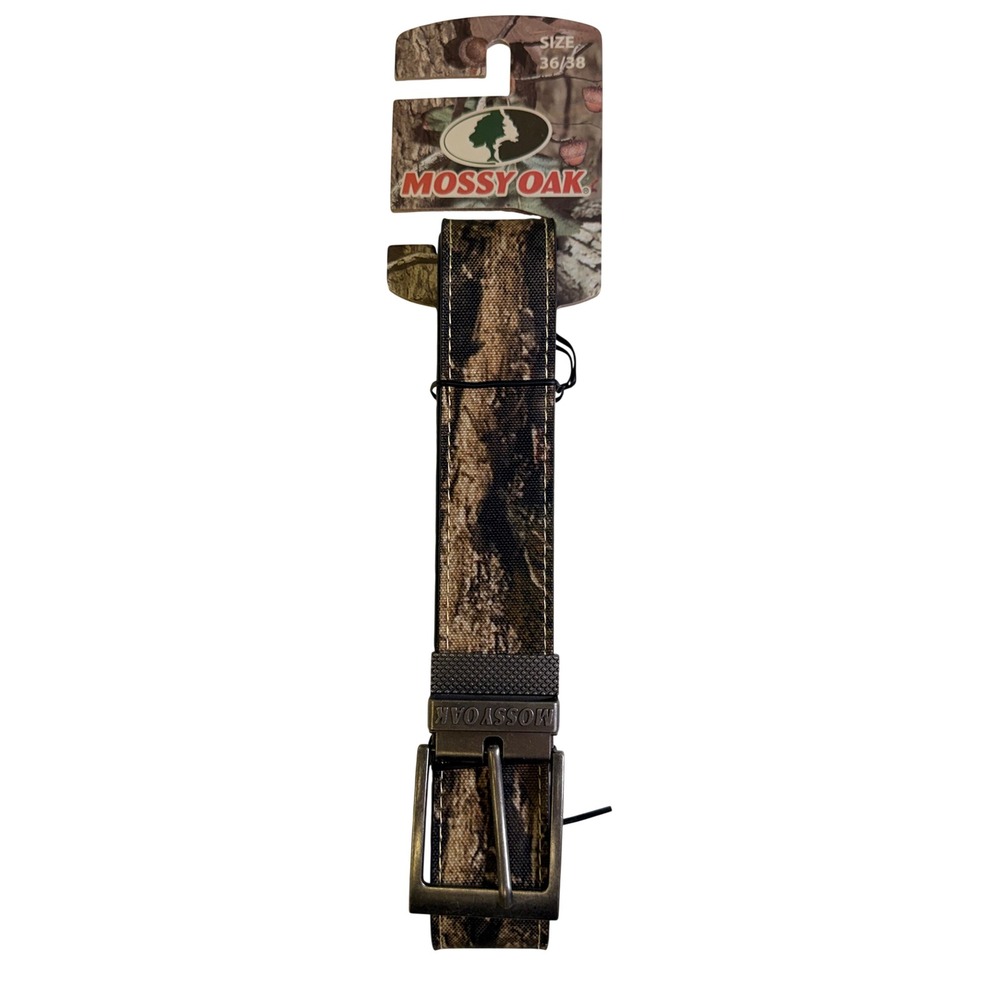 Mossy Oak Mens Camo Belt Canvas Woodland Camouflage Size 36/38 BE01844DG NEW